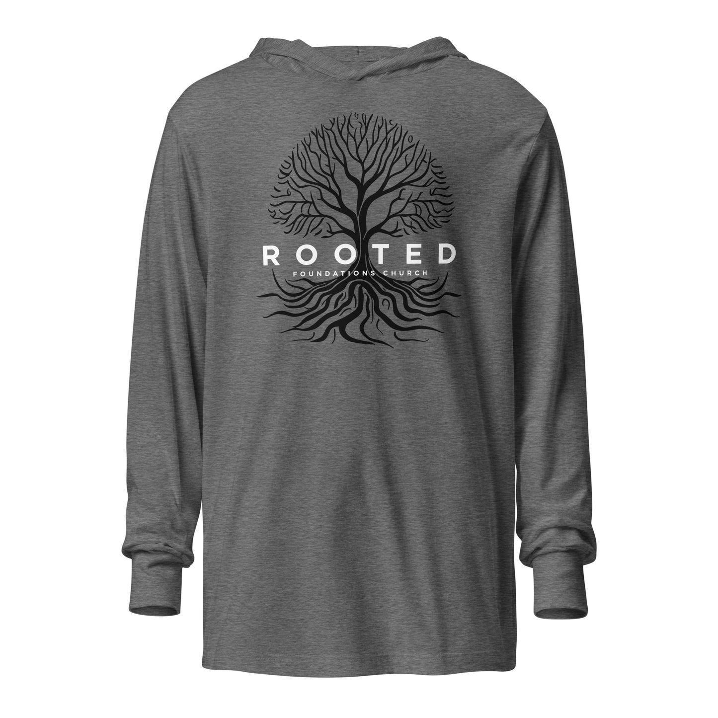 Rooted Hooded long-sleeve tee