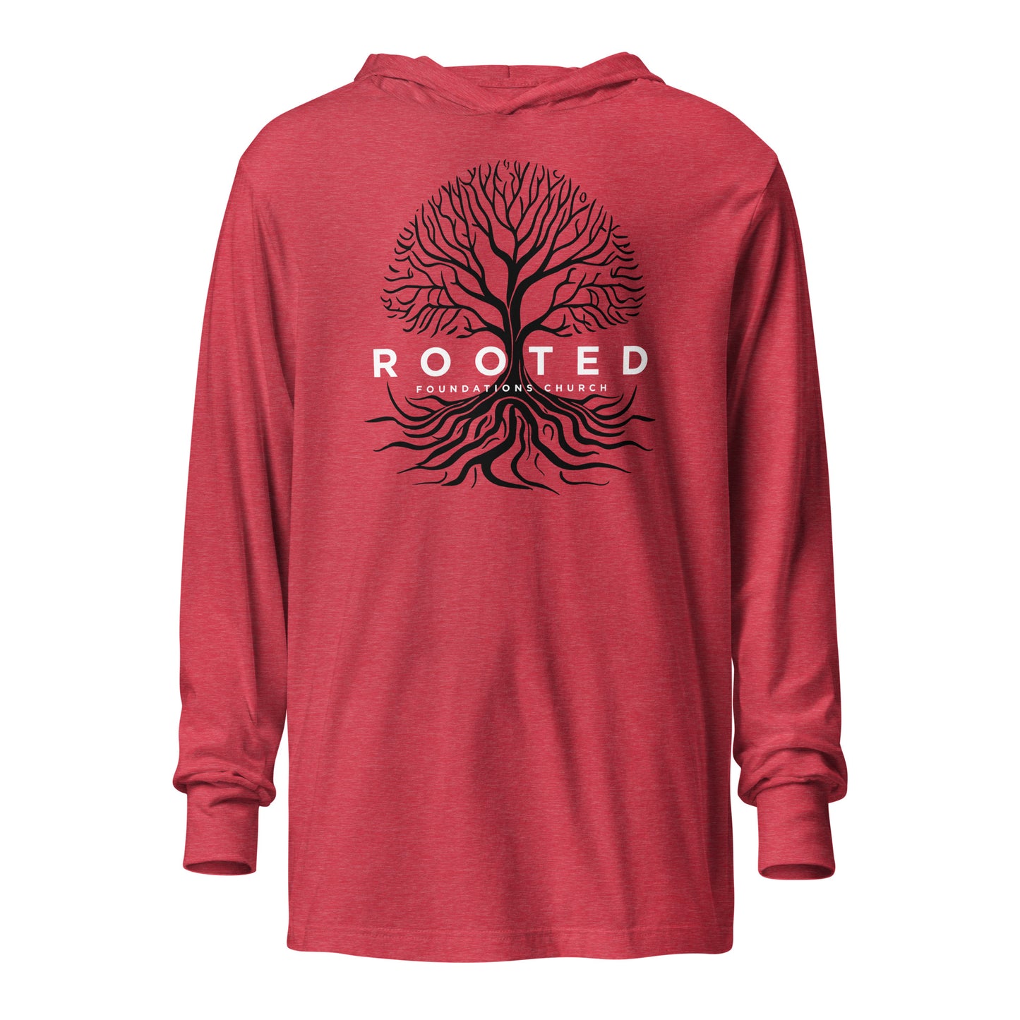Rooted Hooded long-sleeve tee