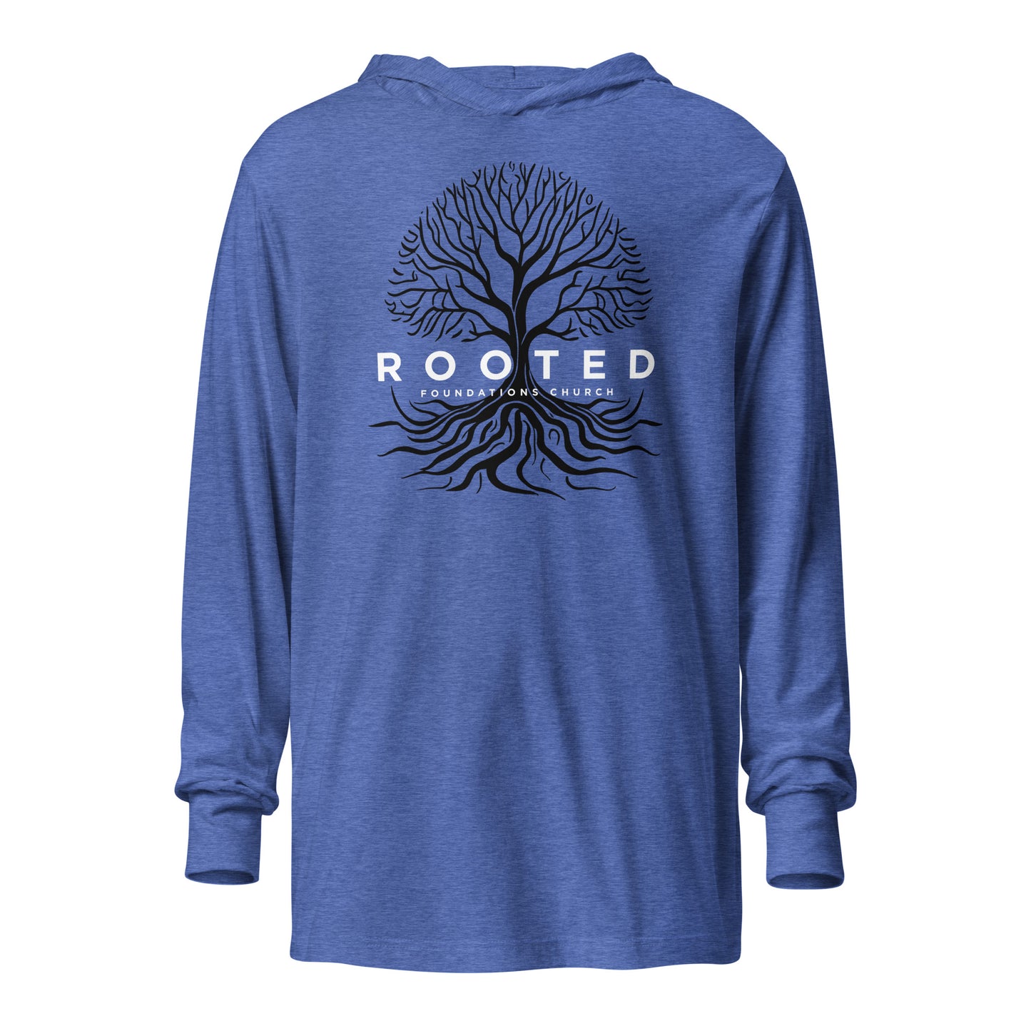 Rooted Hooded long-sleeve tee