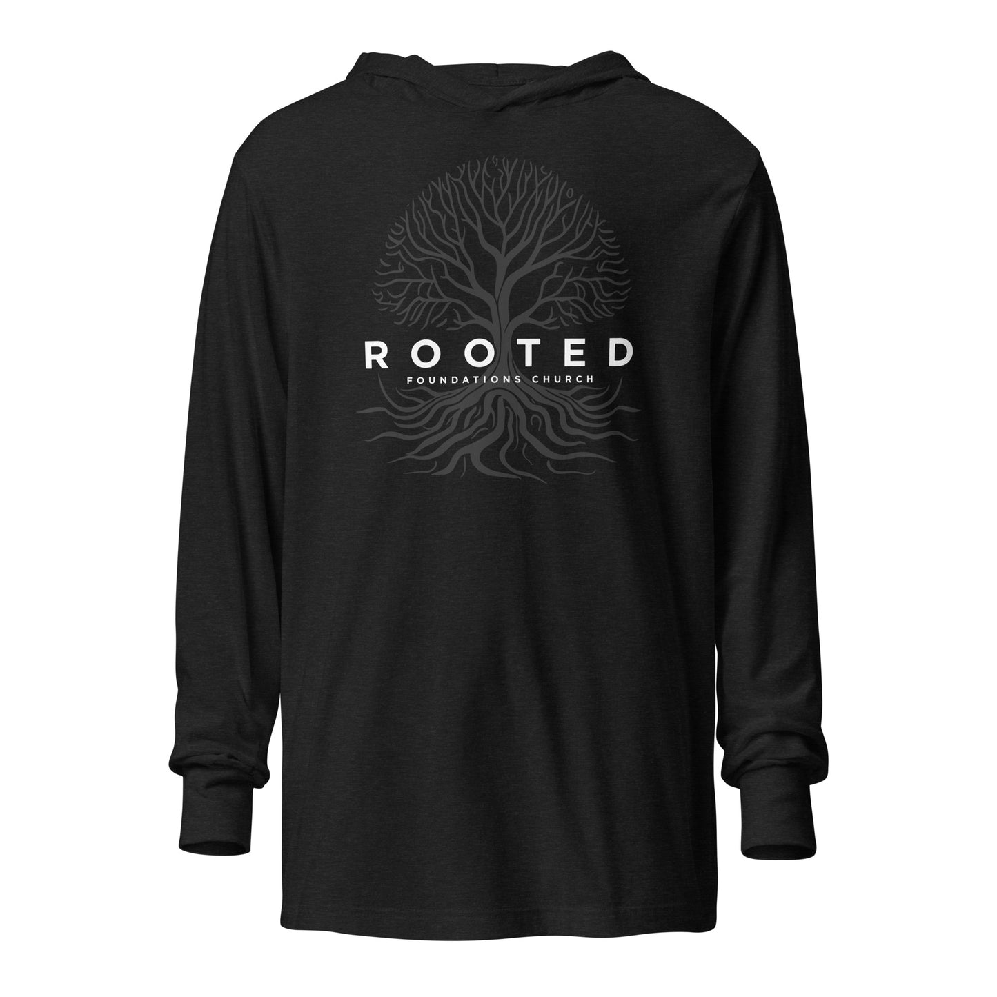 Rooted Hooded long-sleeve tee