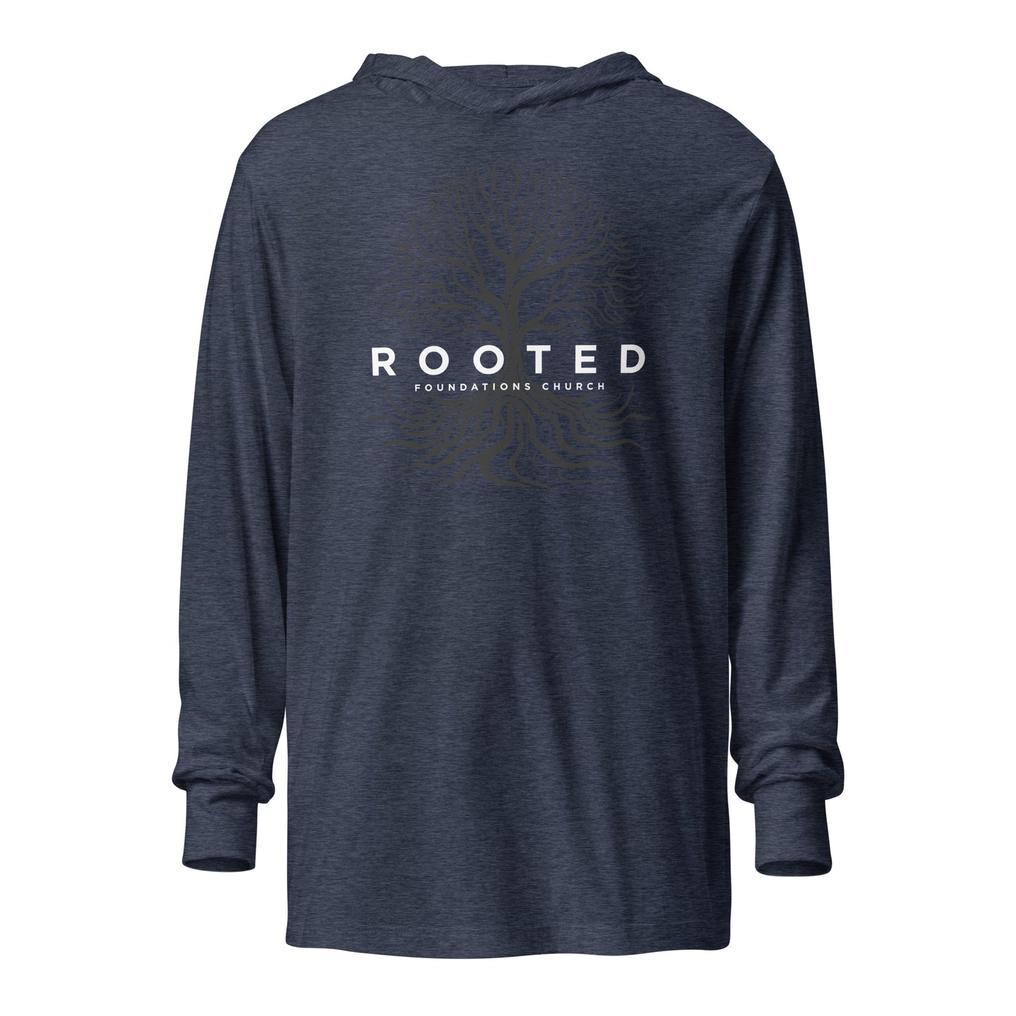 Rooted Hooded long-sleeve tee